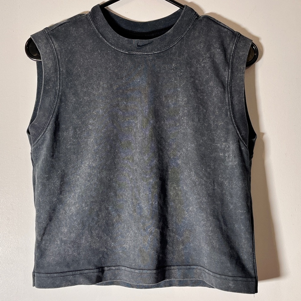 Nike Sportswear Black Washed Crop Tank Top
